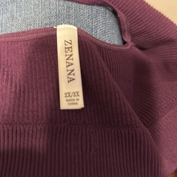 Zenana Purple Ribbed Halter Top - Picture 3 of 3